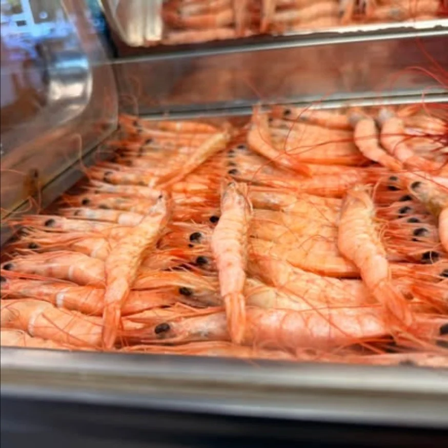 Gambas blancas frescas